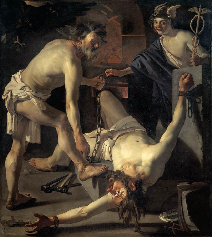 BABUREN, Dirck van Prometheus Being Chained by Vulcan Norge oil painting art